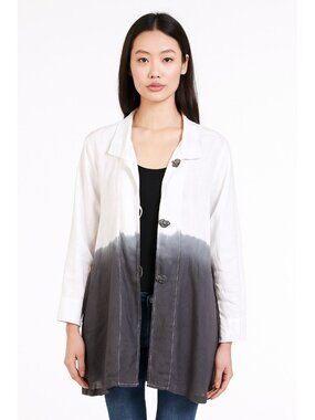 Cupcake International Linen Ombre Topper With Acrylic Buttons, L